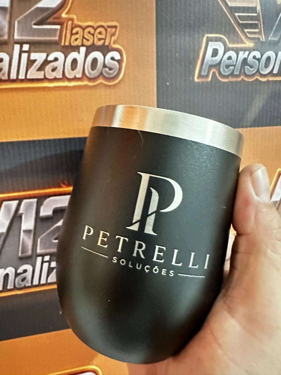 Cuia Térmica Personalizada Preta