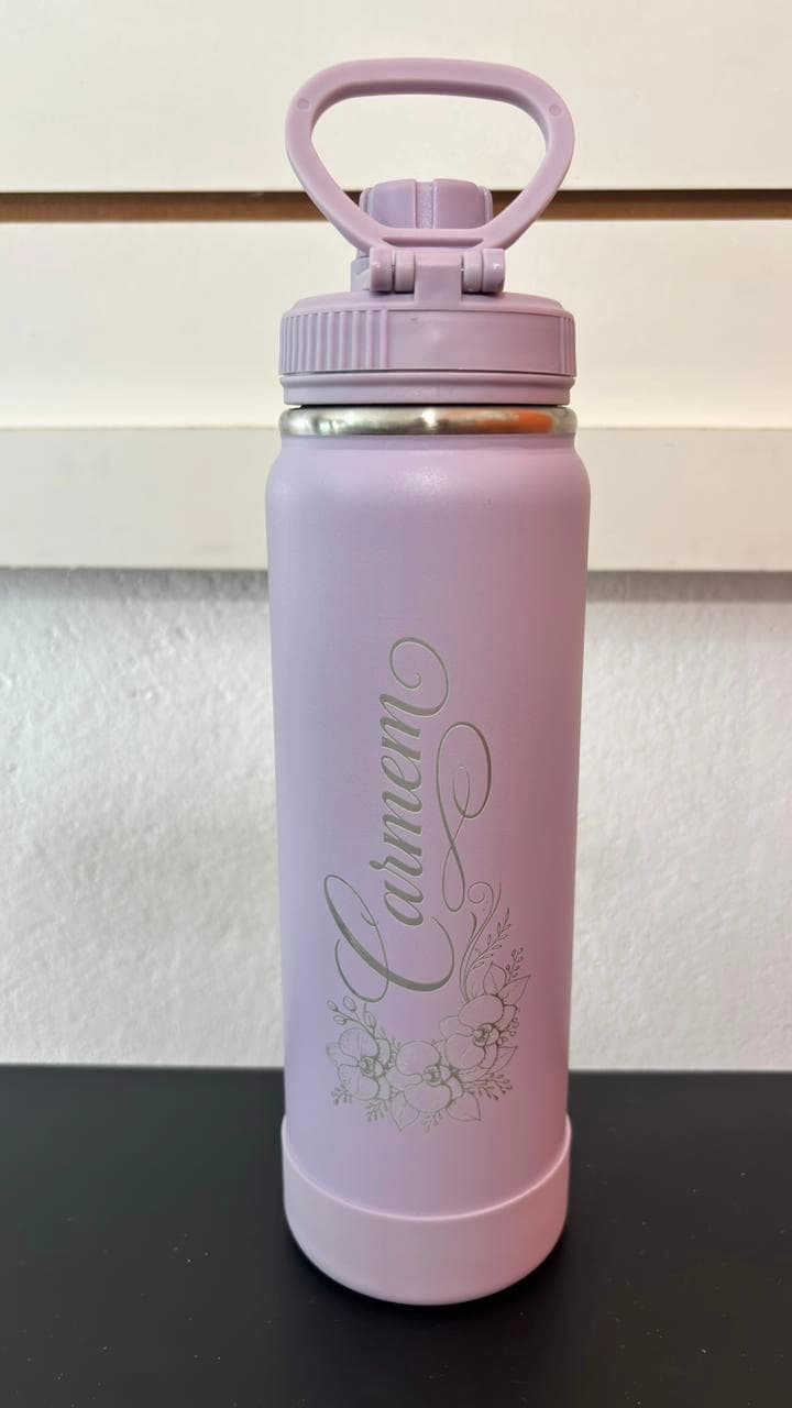 Garrafa Térmica com Alça Lilás