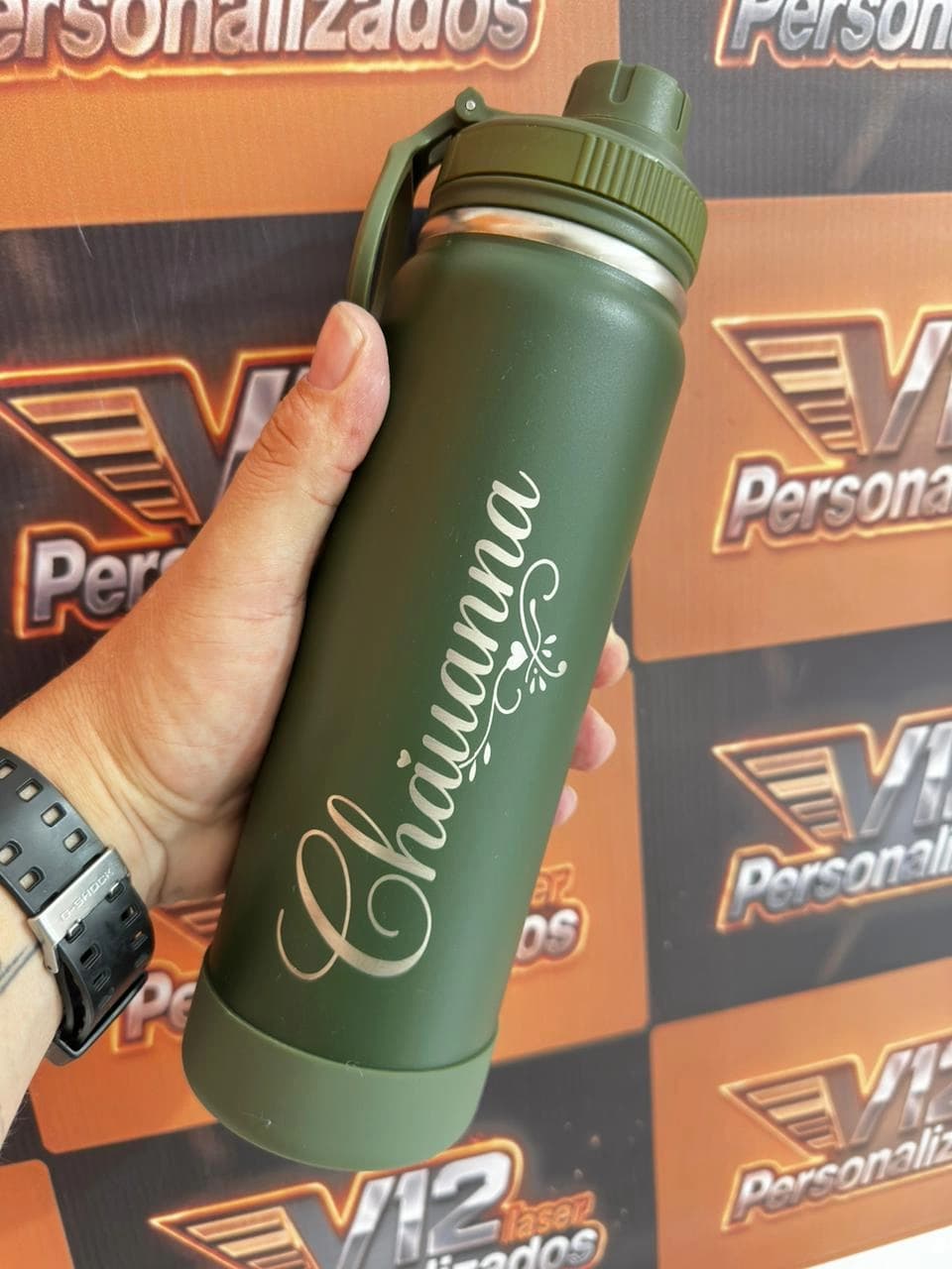 Garrafa Térmica Personalizada Verde