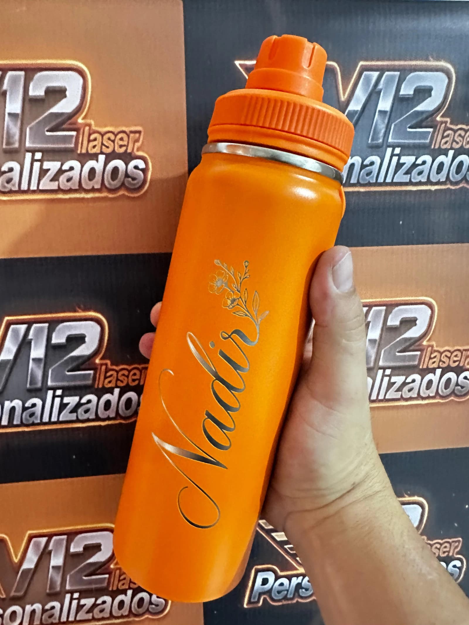 Garrafa Térmica Esportiva Laranja