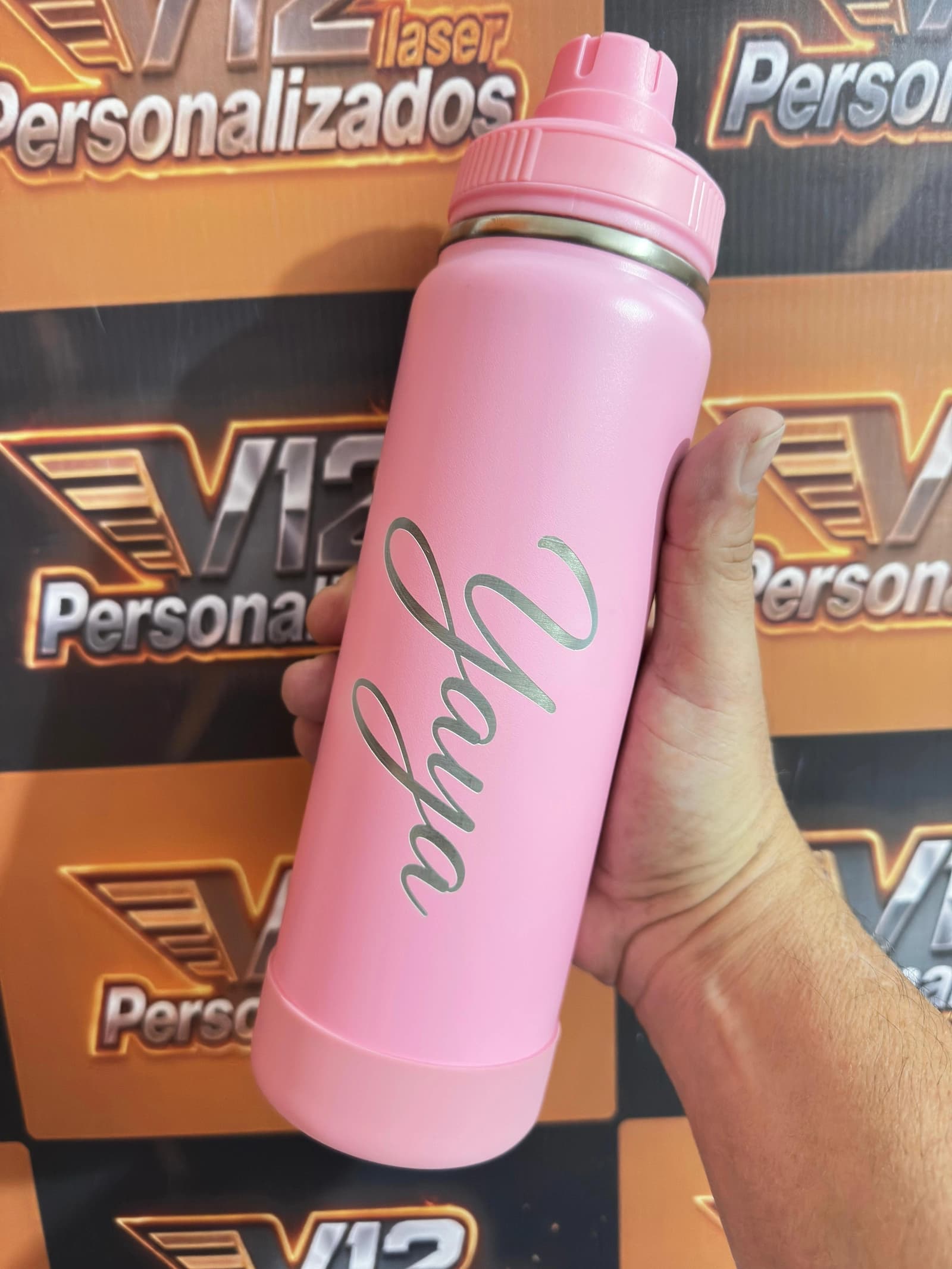 Garrafa Térmica Esportiva Rosa claro