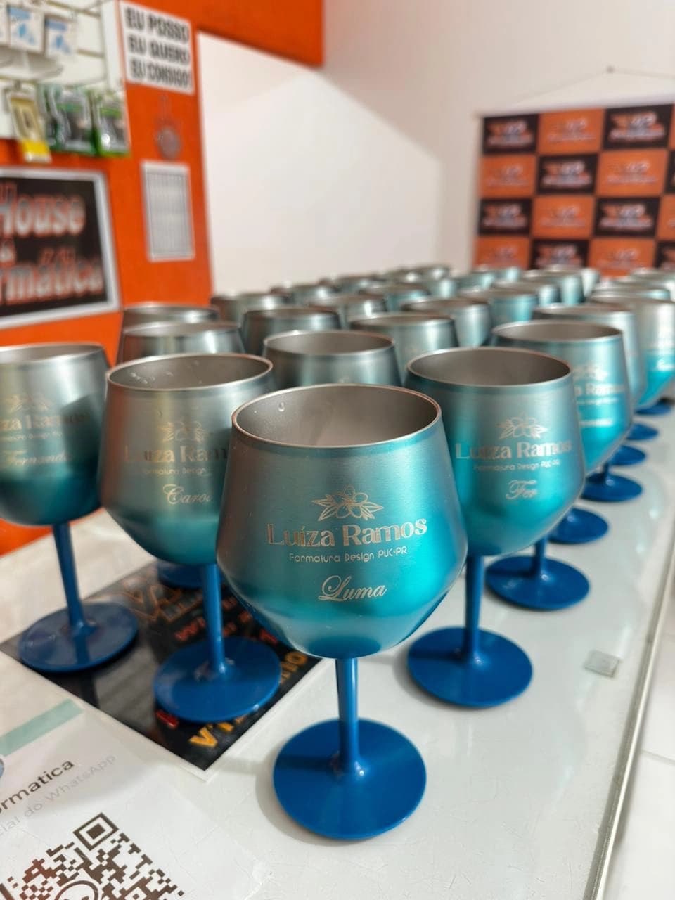 Taça Degradê Azul-Petróleo